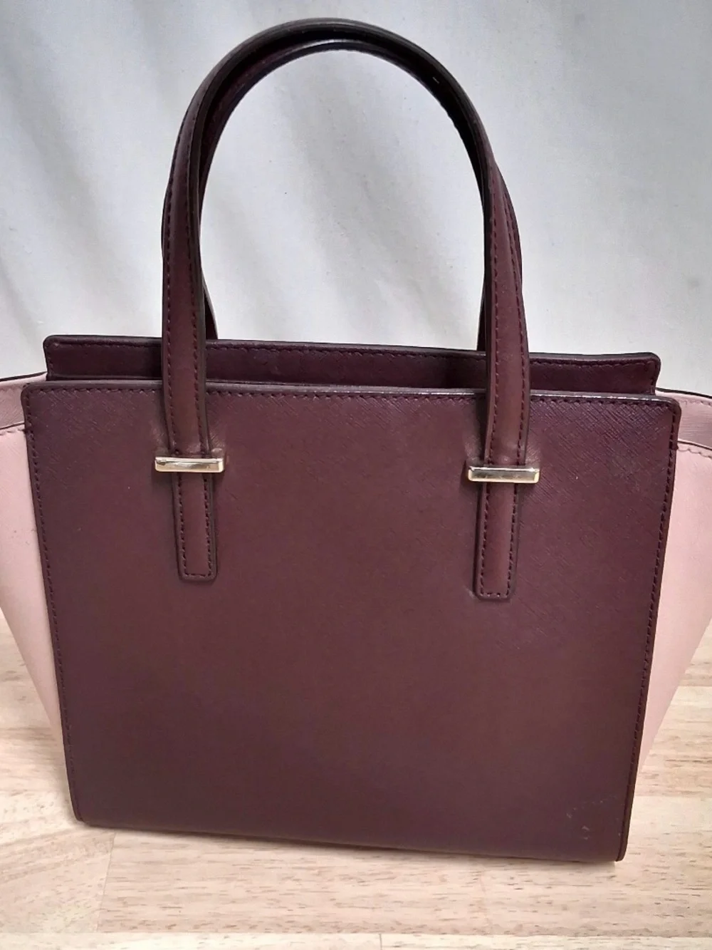 kate spade Two-Tone Plum and Blush Leather Tote
